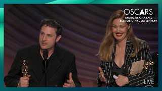 'Anatomy of a Fall' Wins Best Original Screenplay | 96th Oscars (2024)