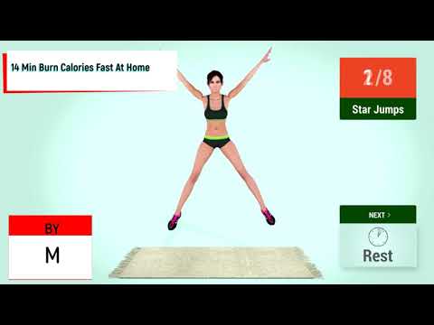 14 Min Burn Calories Fast At Home/14 წუთი კალორიების სწრაფად დაწვა სახლში