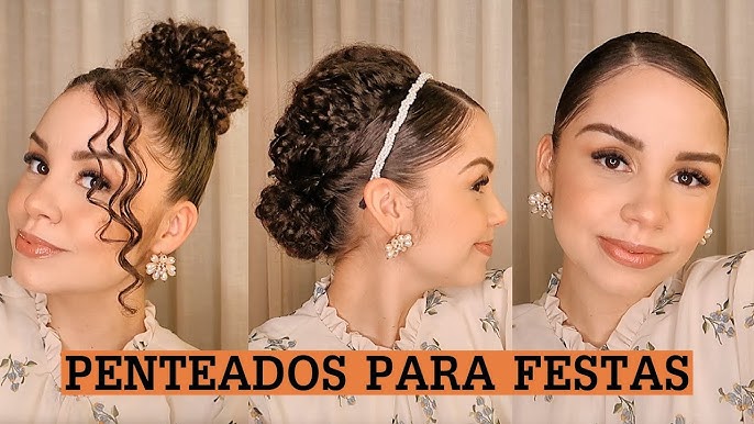 20 Lindos Penteados com tranças cabelo cacheado curto 2024