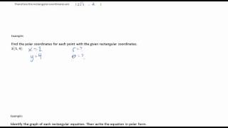 9-3 Polar and Rectangular Forms of Equations