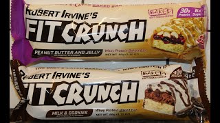 Robert Irvine’s Fit Crunch Protein Bar: Peanut Butter and Jelly \& Milk and Cookies Review
