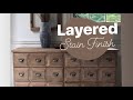 Layered Stain | Fixing Orange •Wood Dresser Makeover | An EASY to follow tutorial