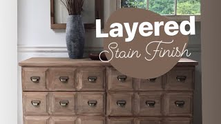 Layered Stain | Fixing Orange •Wood Dresser Makeover | An EASY to follow tutorial