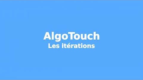 AlgoTouch tutorial: iterations