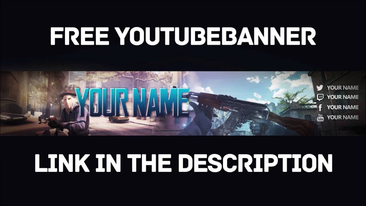 Free CS:GO Youtubebanner Template