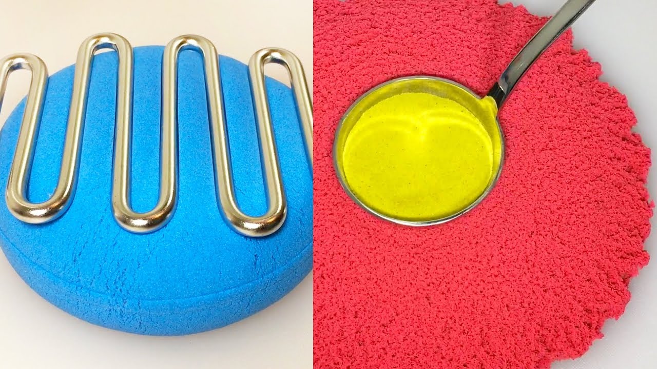 Play: Kinetic Sand Cutting ASMR Compilation 55: another slow, satisfying watch