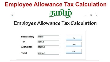 Employee Allowance Tax Calculation using Java | Tamil