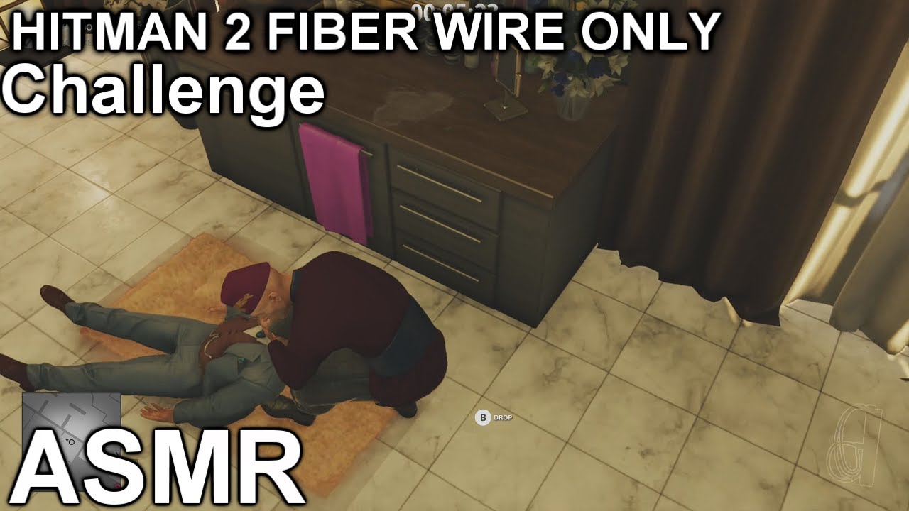 ASMR GAMEPLAY | HITMAN 2 Fiber Wire Only Challenge | Club 27 BANGKOK | Gum Chewing