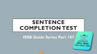 Sentence Completion Test|Tips and tricks|Solved examples and exercise|#issb Psychological test