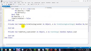 How to Fade In Form With Timer in VB NET 2012