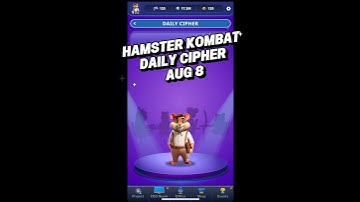 8 August 2025 Hamster Kombat GameDev Daily Cipher #hamsterkombat #hamsterkombatdailycipher