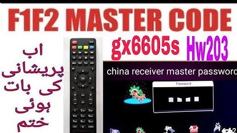 #gx6605s||#Mastercod||how to reset with master cod||all RECEIVER master codes#master factory RESET