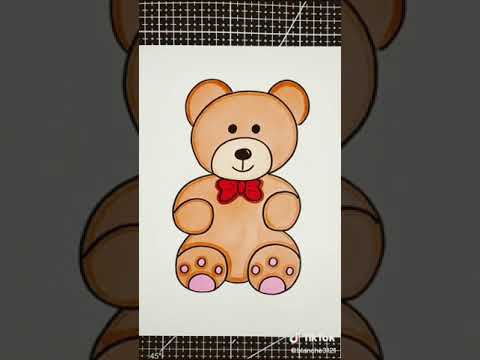 رسم دب بأسهل طريقة برقم 6