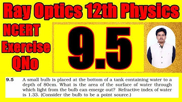 Exercise 9.5 Class 12 Physics NCERT | A small bulb is placed at | NCERT Exercise 9.5 Physics 12th