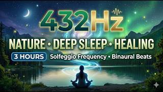 432Hz Solfeggio Frequency ✦ 3 Hours | Nature | Binaural Beats | Deep Sleep | Healing