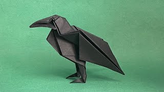 How to make an easy Origami Crow (Raven), step by step tutorial