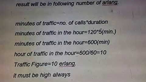 Erlang traffic measurement unit?