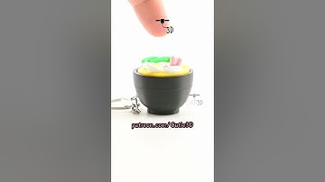🍜 Cutie3D Ramen Bowl Keycap Fidget Clicker Keychain #shorts #3dprinting #clicker #keychain