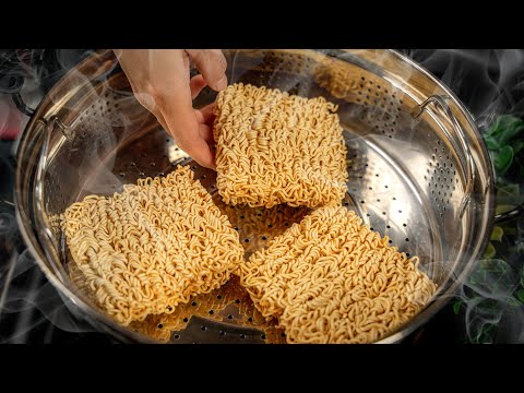 Video Cho mì gói vào xửng hấp và cái kết vô cùng bất ngờ, cả... - youtube