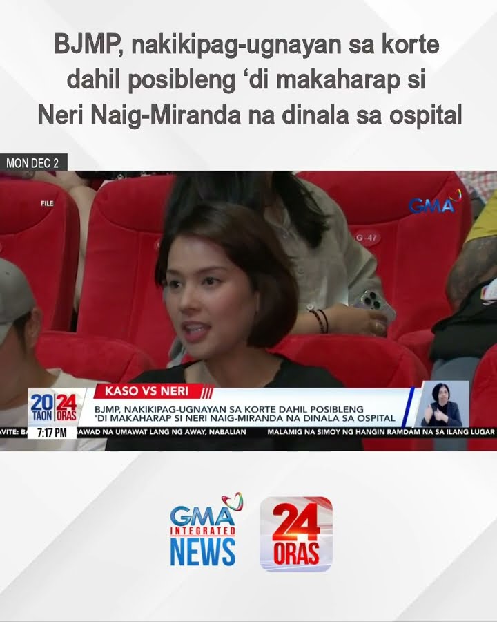 BJMP, nakikipag-ugnayan sa korte dahil posibleng ‘di makaharap si Neri Naig-Miranda... | 24 Oras
