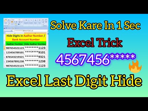 Excel 12 Digit Number Auto Hide