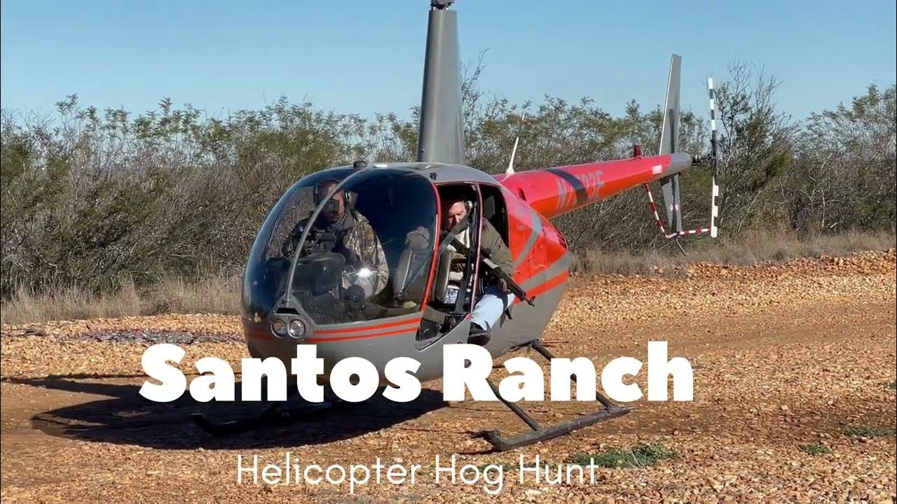 Helicopter HOG HUNT Pearsall, Tx Santos Ranch Las Lomas Ranch