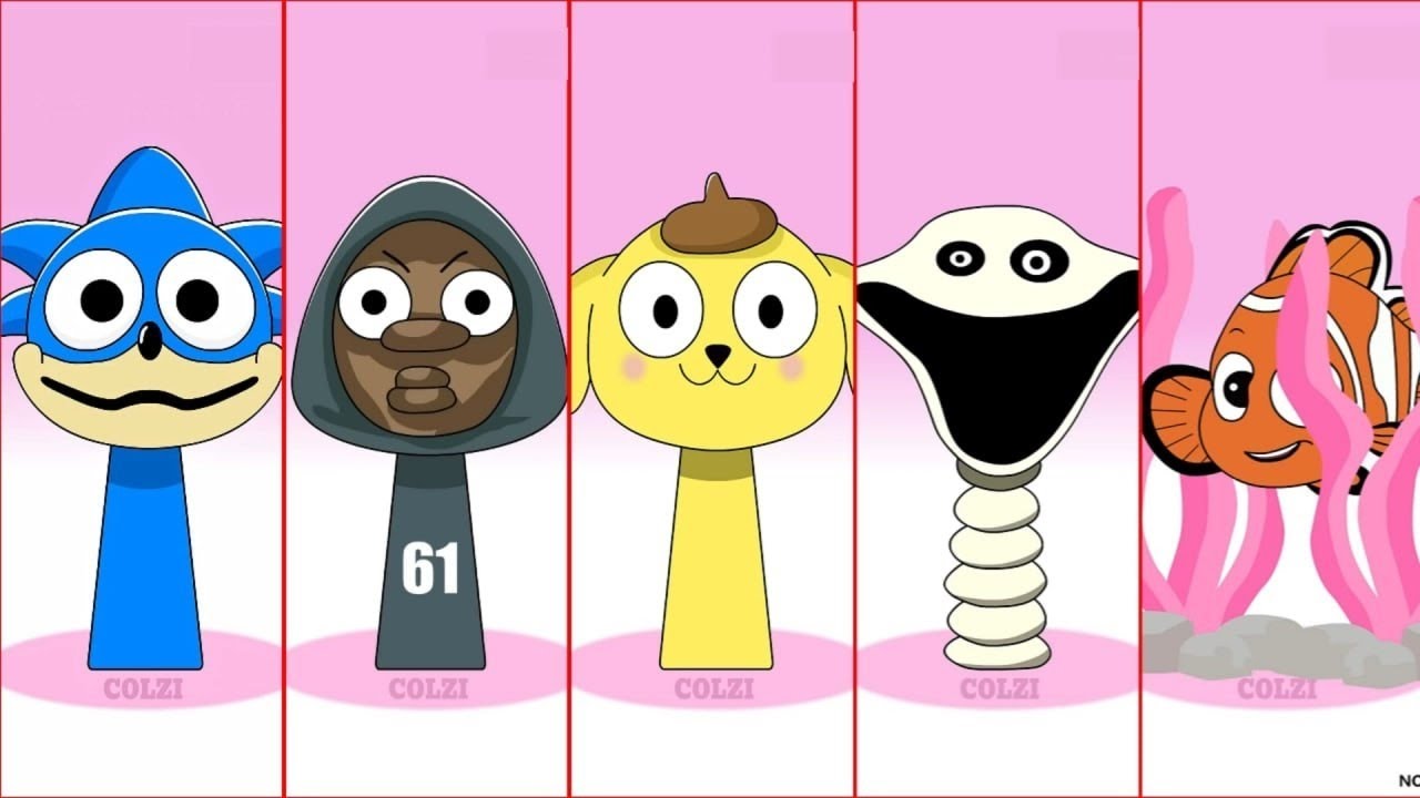 Sprunki OC All Phase:Shin Sonic, 61, Pompompurin, Hungry Worm, Nemo | Compilation Sprunki Incredibox