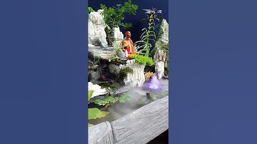 thầy thích minh tuệ ngồi thiền _ làm tiểu cảnh hòn non t