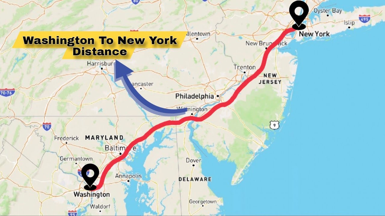 Washington to New York Distance | New York to Washington Distance - YouTube