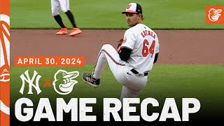 Yankees vs. Orioles Game Recap (4/30/24) | MLB Highlights | Baltimore Orioles