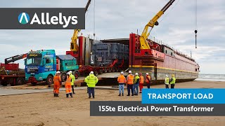 Beach Landing & Transport of Electrical Transformer in Porthmadog, Wales