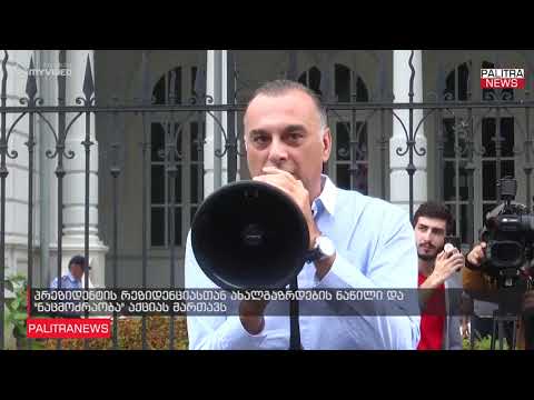 პრეზიდენტის რეზიდენციასთან ახალგაზრდების ნაწილი და ნაცმოძრაობა აქციას მართავს