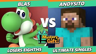 Mystery Gift Top 8 - Blas Yoshi Vs. Andysito Steve Smash Ultimate - Ssbu