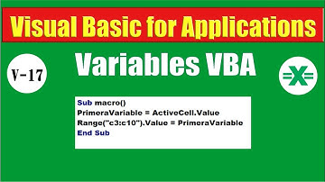 Declarar variables en vba excel