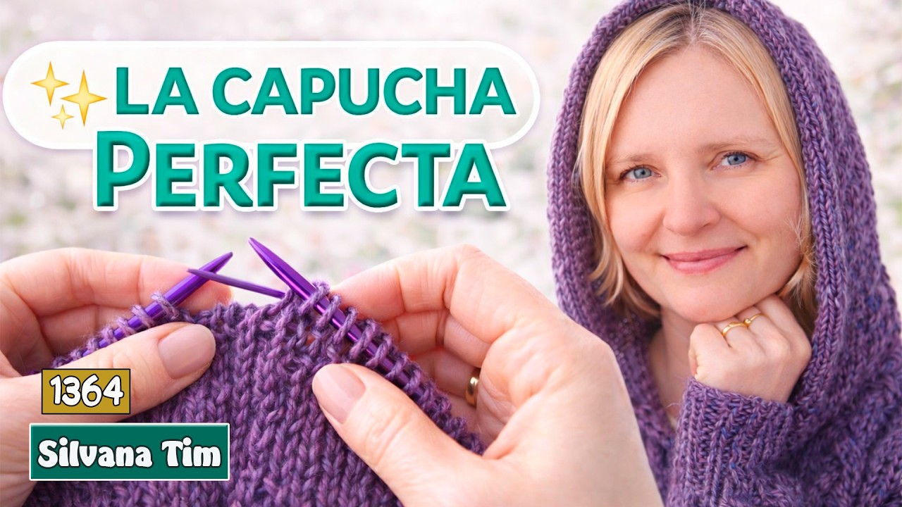 ✨ Cómo TEJER CAPUCHA para Suéter 