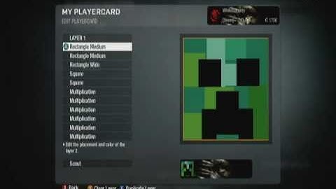 Black Ops Emblem Tutorials: Minecraft Creeper
