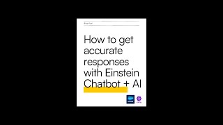 How to get accurate responses with Einstein Chatbot + AI