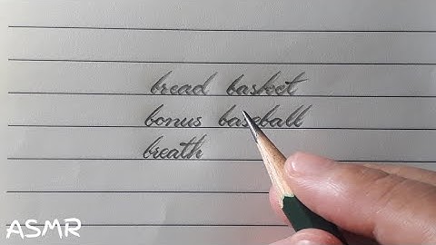 ASMR writing for relaxing | sleeping @cursive penmanship