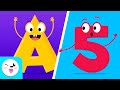 Los NÚMEROS del 1 al 10 y el ABECEDARIO de la A a la Z | Vídeo educativo para aprender las letras