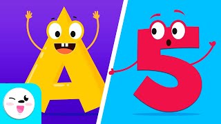 Los NÚMEROS del 1 al 10 y el ABECEDARIO de la A a la Z | Vídeo educativo para aprender las letras