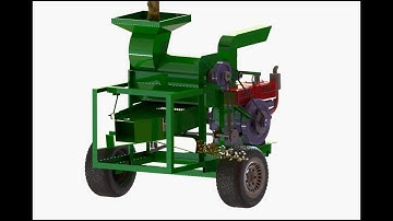 animation for combined maize sheller,RWANDA