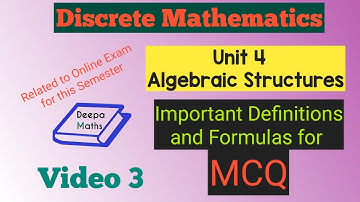 MCQ - DM - Unit 4 Algebraic Structures Part 3