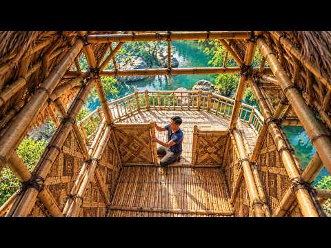 60 Days Building My Dream Bamboo House for a Peaceful Life by the River