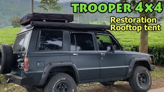 TROOPER '95 diesel 4X4 - Restoration & Rooftop tent for Overland (English subtitle)