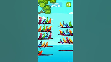 bird sort-color puzzle classic level_30 #shorts video #youtubeshorts Gemes play