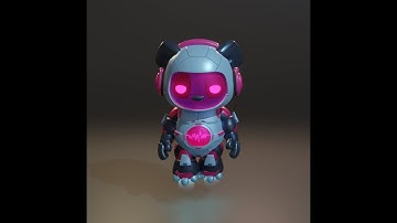 how to make 3d animated cute robot character in blender