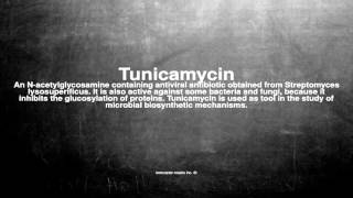 Medical vocabulary: What does Tunicamycin mean