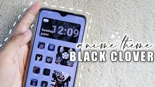 ☘ how to make your phone aesthetic anime version -  black clover theme screenshot 3