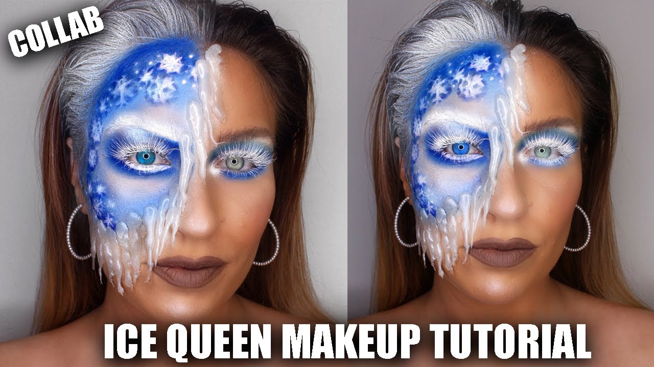 Ice Queen Makeup Tutorial Christmas Makeup 2020 Collab Youtube
