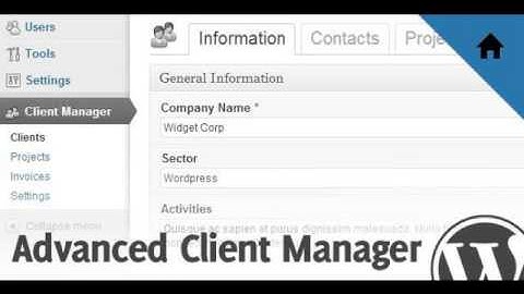 Preview Advanced Client Manager for WordPress